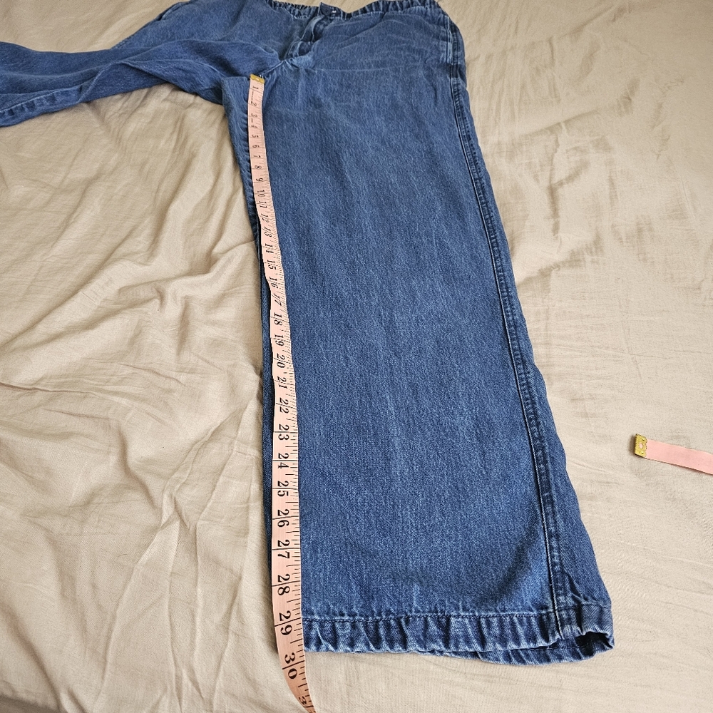 Liz Claiborne Livy Tencel Chambray Jeans Loosefit Casual Blue Womens Large - Picture 6 of 14